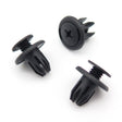 Screw Fit Plastic Rivet, 10mm Hole, 20mm Collar, Black