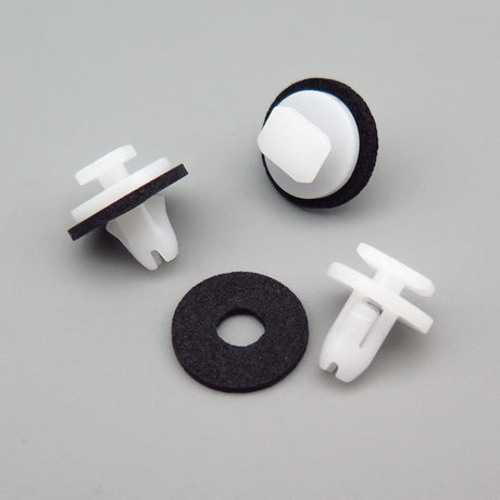 Trim Moulding Clips, White with Washer