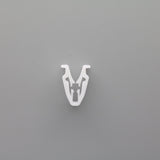 Snap Fit Plastic Clip, White - image 2
